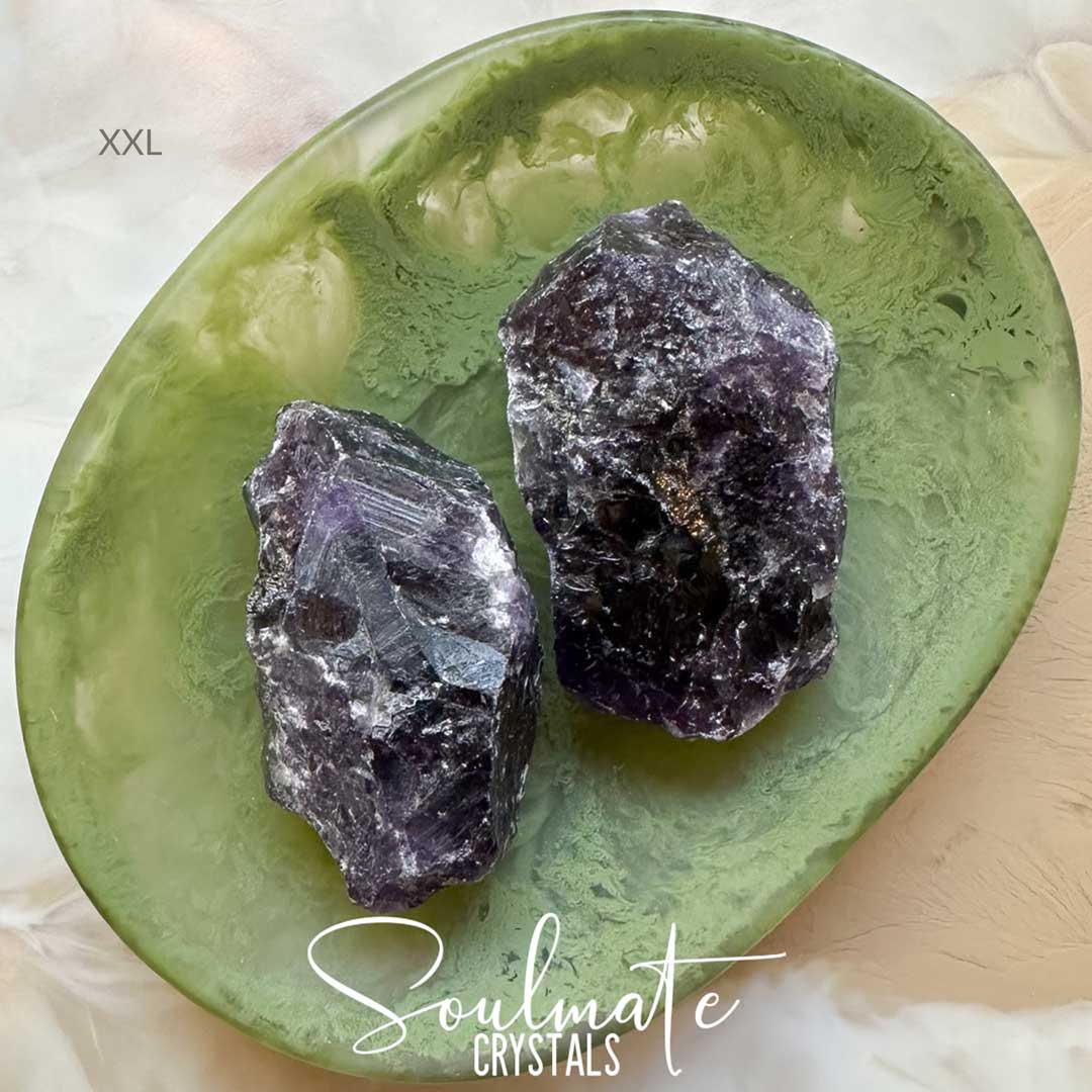 Soulmate Crystals Amethyst Raw Natural Stone, Purple Crystal for Calm, Serenity, Stress Reduction.