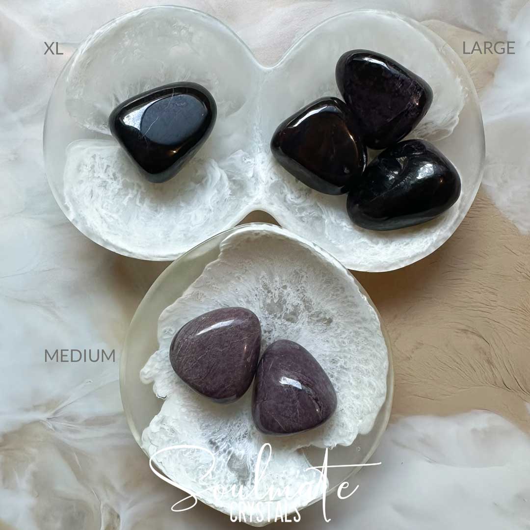 Soulmate Crystals Sugilite Tumbled Stone, Violet, Dark Purple, Magenta Crystal for Inner Peace, Spiritual Protection, Wellness, Violet Flame, Rare Mineral Specimen.