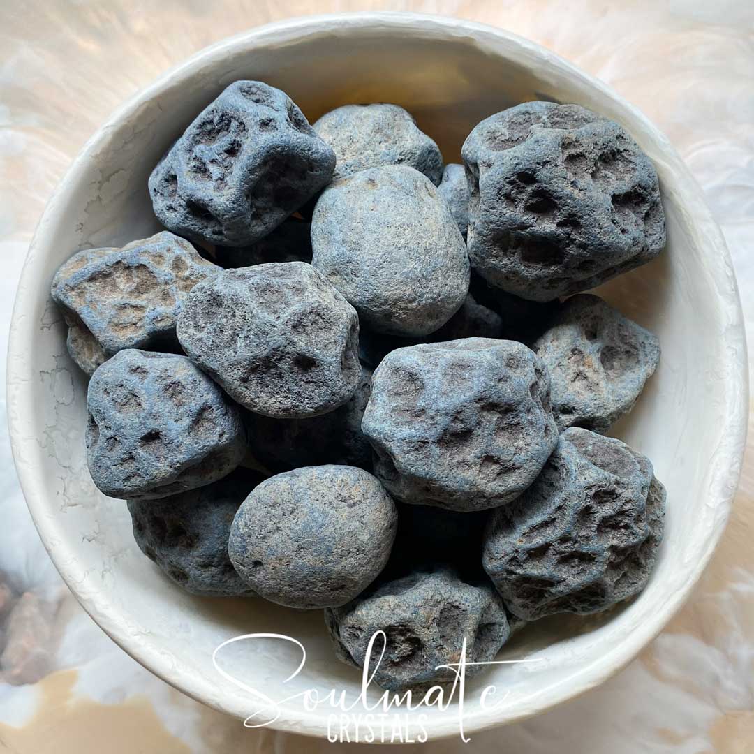 Soulmate Crystals Vivianite Raw Natural Stone Nodule, Blue Green Natural Stone Textured Pattern for Restoration, Soothe Tension, Calming, Rare Australian Mineral Specimen.