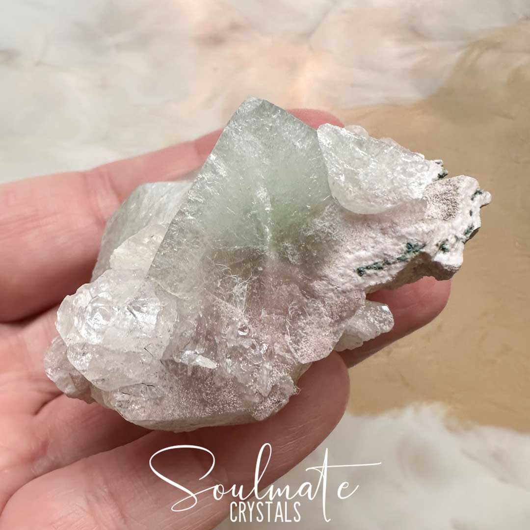 Soulmate Crystals Zeolite Apophyllite Green Pink Stilbite Raw Mineral Specimen First Quality, High Vibration Crystal for Cleansing, Serenity, Light, Harmonising, Energetic Transformation, Nurturing.