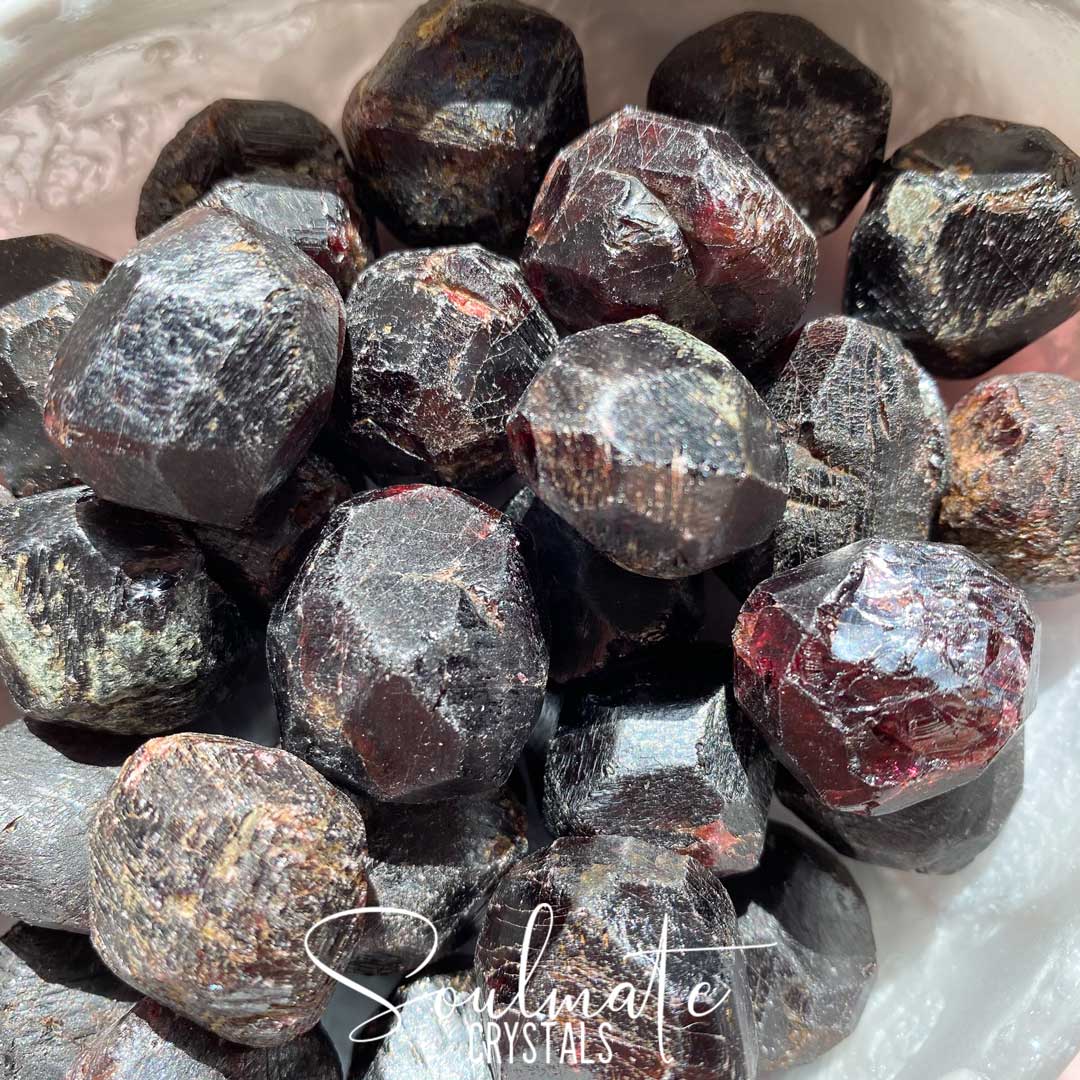 ALMANDINE GARNET RAW NATURAL STONE LARGE Soulmate Crystals