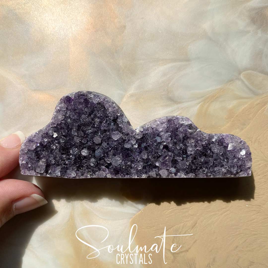 Soulmate Crystals Amethyst Raw Natural Crystal Cloud, Purple, Green and Black Crystal for Calm, Serenity and Reduce Anxiety