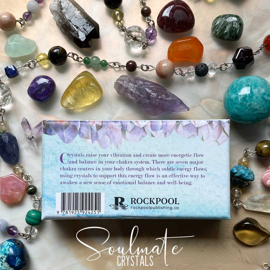 Soulmate Crystals Chakra Love Oracle Card Deck, Printed Boxed Card Deck to Raise Your Crystal Vibration, Emotional Balance, Wellbeing.