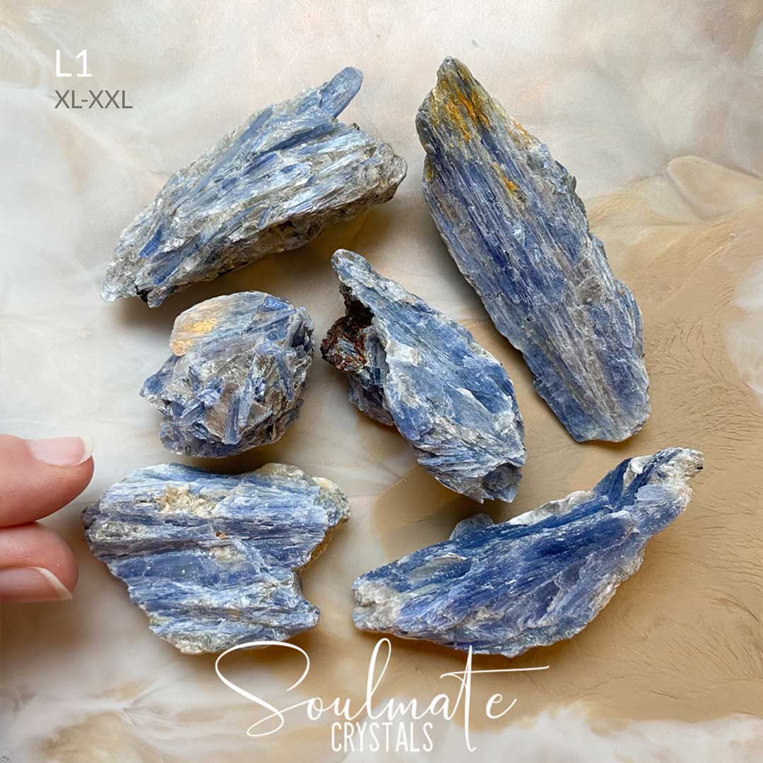 Soulmate Crystals Blue Kyanite Raw Natural Crystal Mineral Specimen, Blue Crystal for Communication, Harmony and Flow
