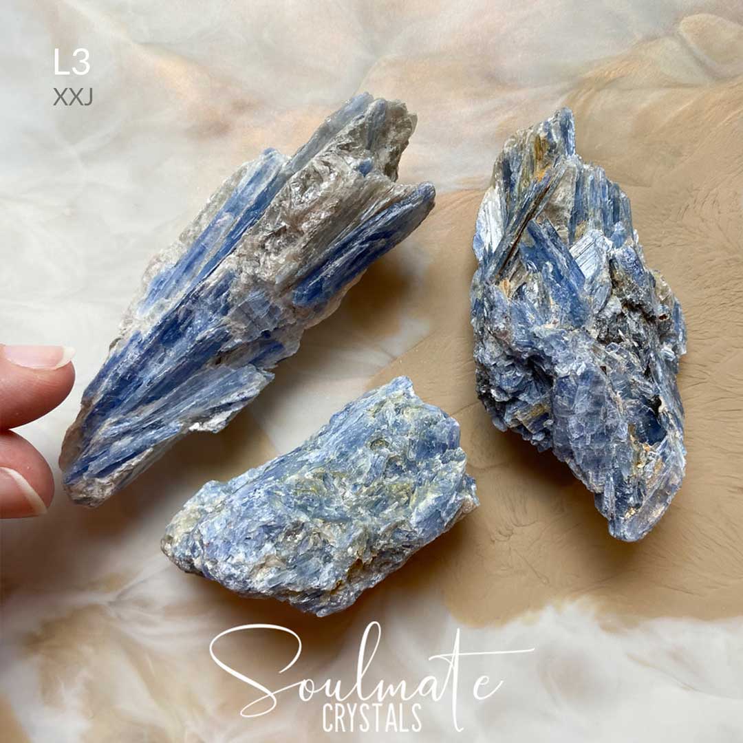 Soulmate Crystals Blue Kyanite Raw Natural Crystal Mineral Specimen, Blue Crystal for Communication, Harmony and Flow