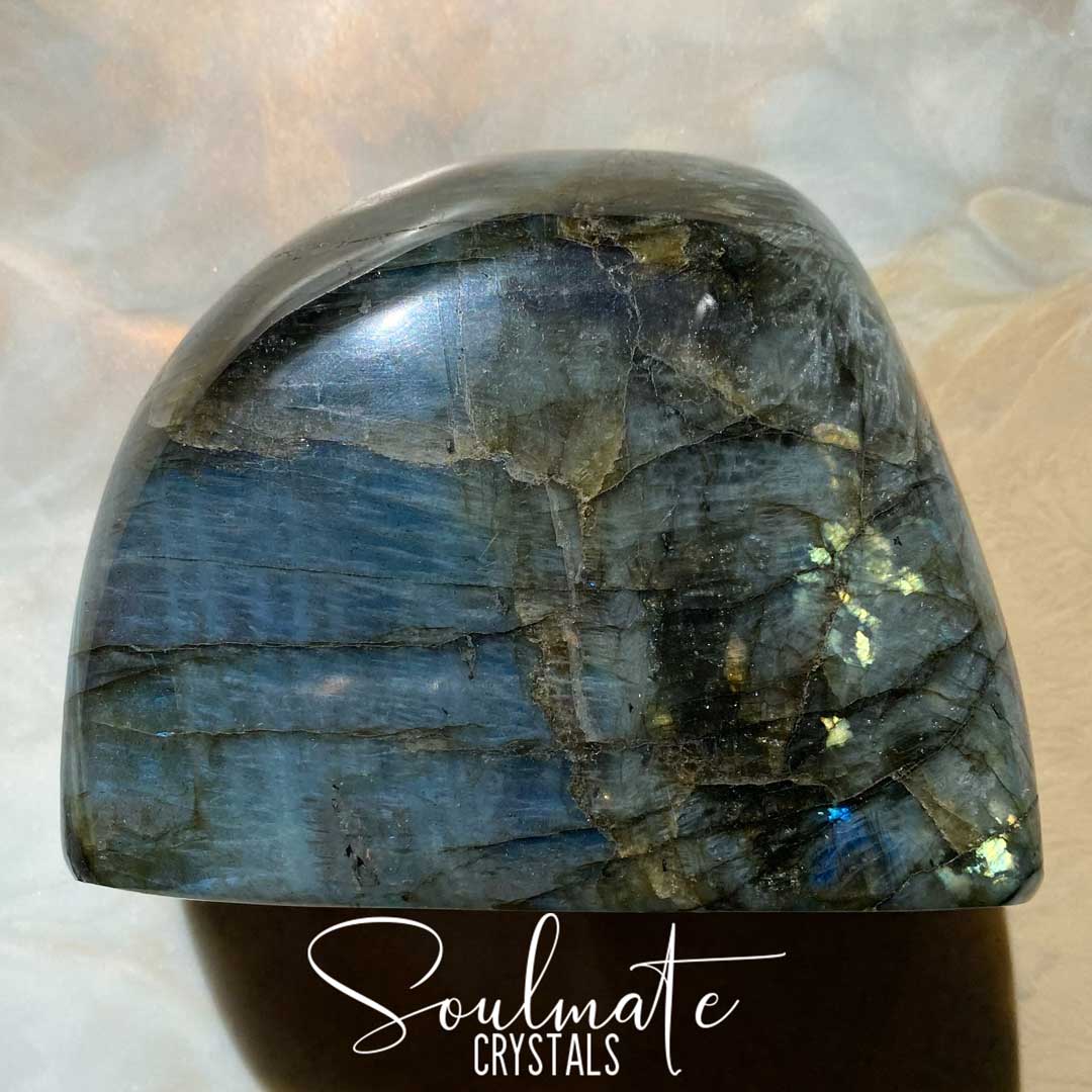 Soulmate Crystals Labradorite Polished Freeform Small XQ, Blue Flashy Crystal, Extra Quality Grade Mineral Specimen