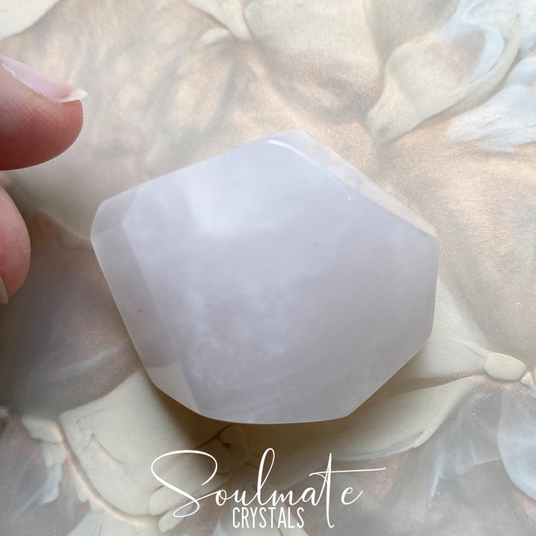Soulmate Crystals Mangano Calcite, Pale Pink Crystal for Unconditional Love, Self-Love and Forgiveness