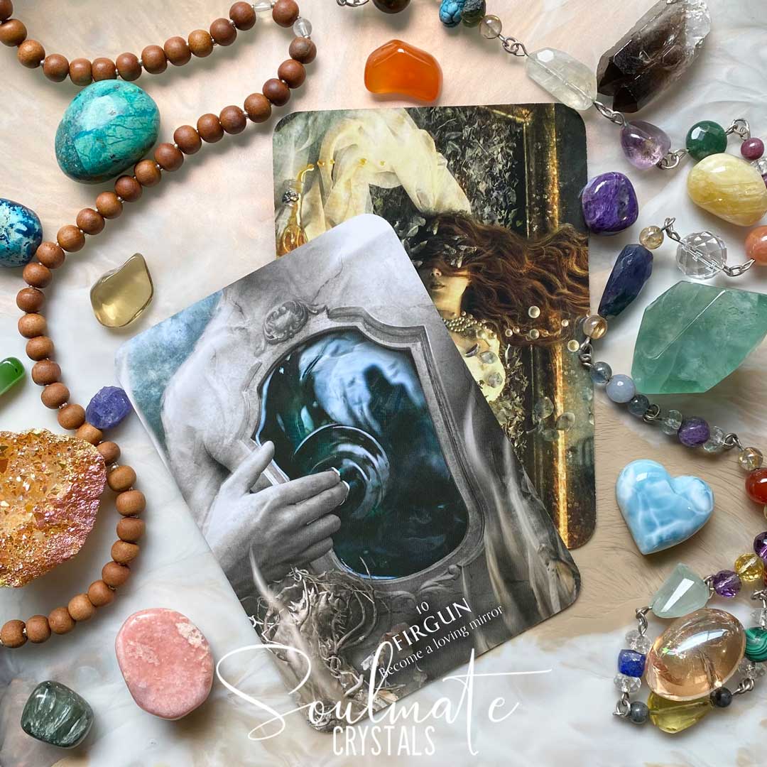 Soulmate Crystals Oracle Card Deck, Magick of You Oracle Fiona Horne, Oracle Card for Divination, Intuition, Card Readings