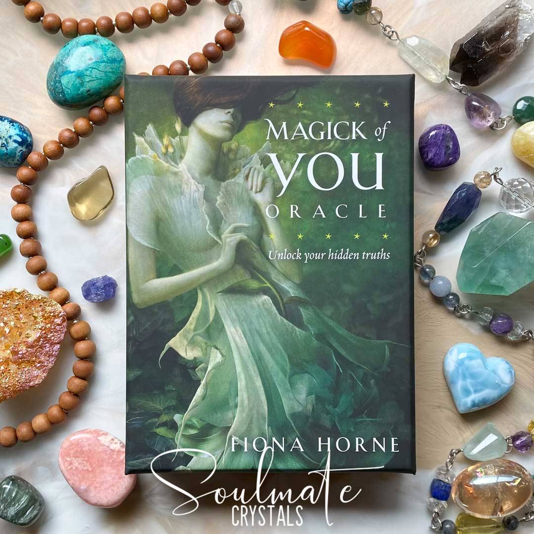 Soulmate Crystals Oracle Card Deck, Magick of You Oracle Fiona Horne, Oracle Card for Divination, Intuition, Card Readings