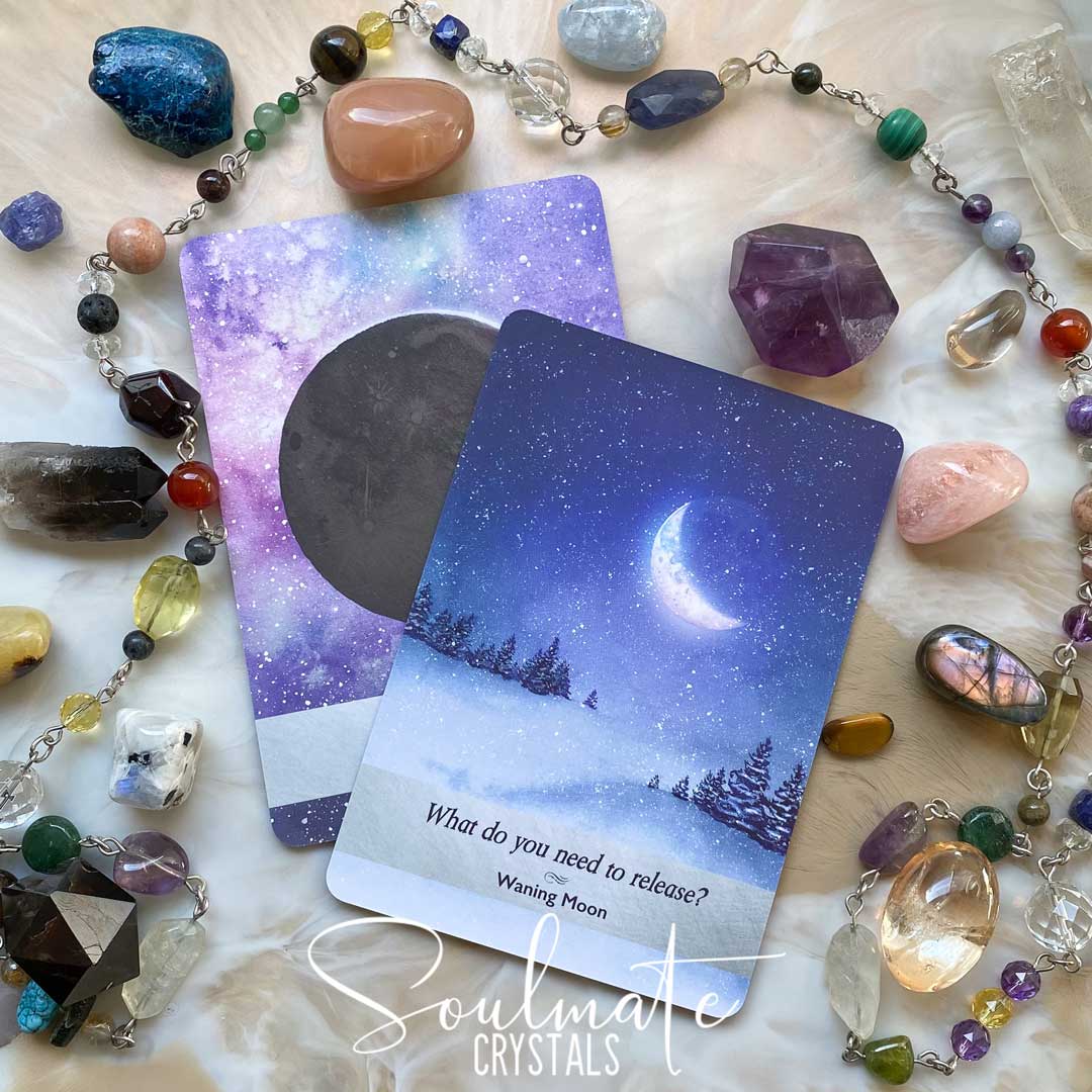 Soulmate Crystals Moonology Oracle Cards Yasmin Boland, Oracle Card Deck, Oracle Cards for Working with the Moon, Astrology, Moon Guidance, Divination, Life Choices