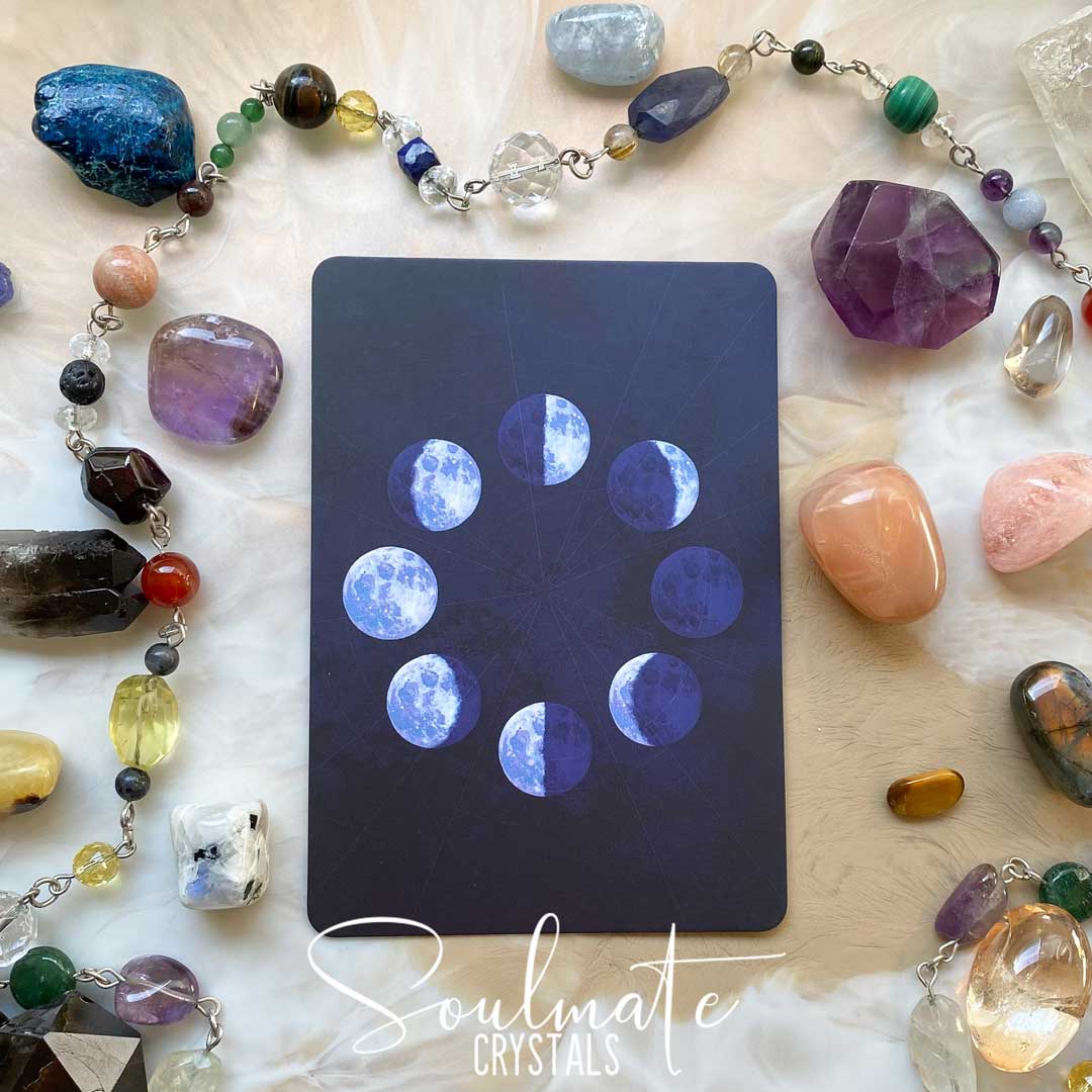 Soulmate Crystals Moonology Oracle Cards Yasmin Boland, Oracle Card Deck, Oracle Cards for Working with the Moon, Astrology, Moon Guidance, Divination, Life Choices