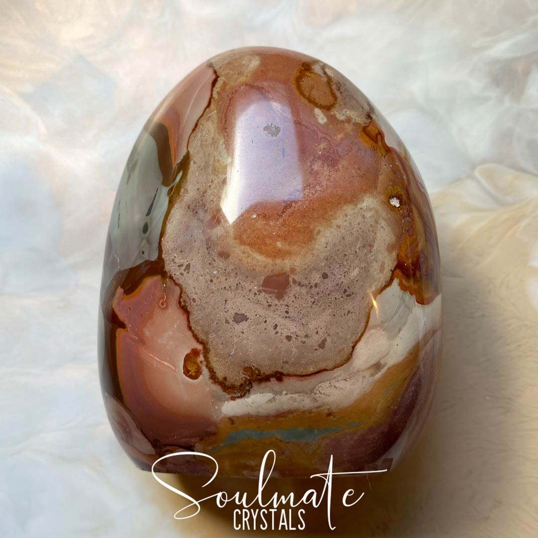 Soulmate Crystals Polychrome Desert Jasper, Pink, Multicoloured Earth-Toned Crystal for Earthy, Supportive, Stabilising, Belonging.