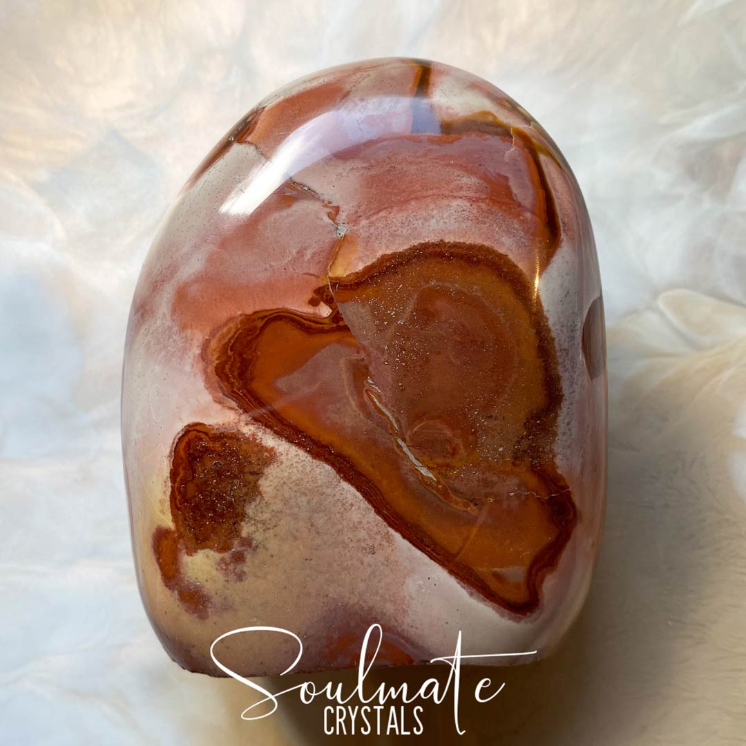 Soulmate Crystals Polychrome Desert Jasper, Pink, Multicoloured Earth-Toned Crystal for Earthy, Supportive, Stabilising, Belonging.