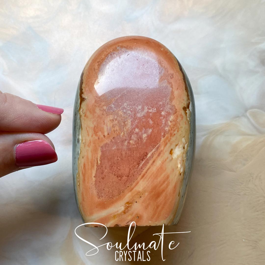 Soulmate Crystals Polychrome Desert Jasper, Pink, Multicoloured Earth-Toned Crystal for Earthy, Supportive, Stabilising, Belonging.