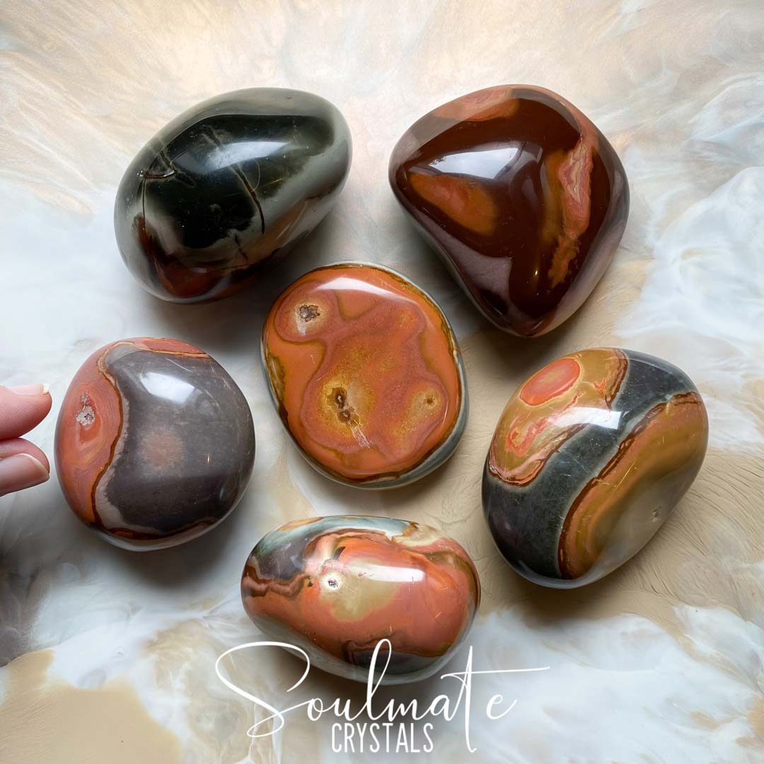 Soulmate Crystals Polychrome Desert Jasper, Multicoloured Earth-Toned Crystal for Earthy, Supportive, Stabilising, Belonging.