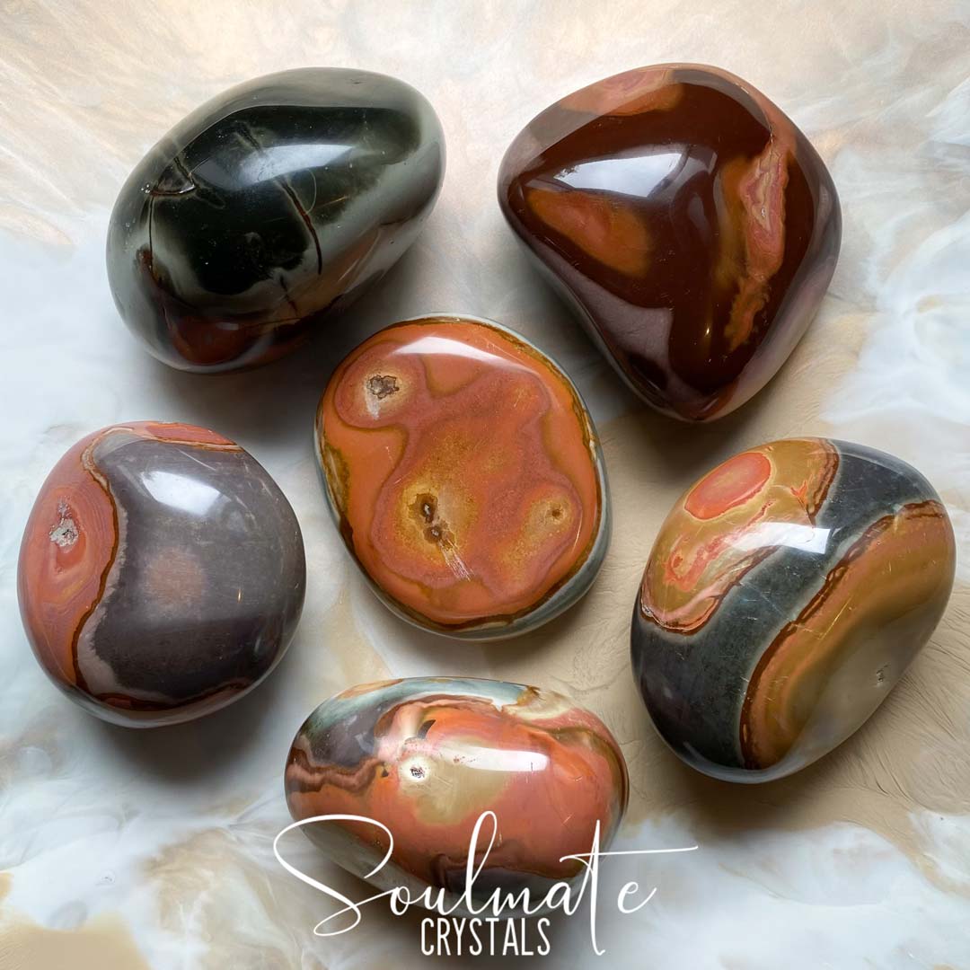 Soulmate Crystals Polychrome Desert Jasper, Multicoloured Earth-Toned Crystal for Earthy, Supportive, Stabilising, Belonging.