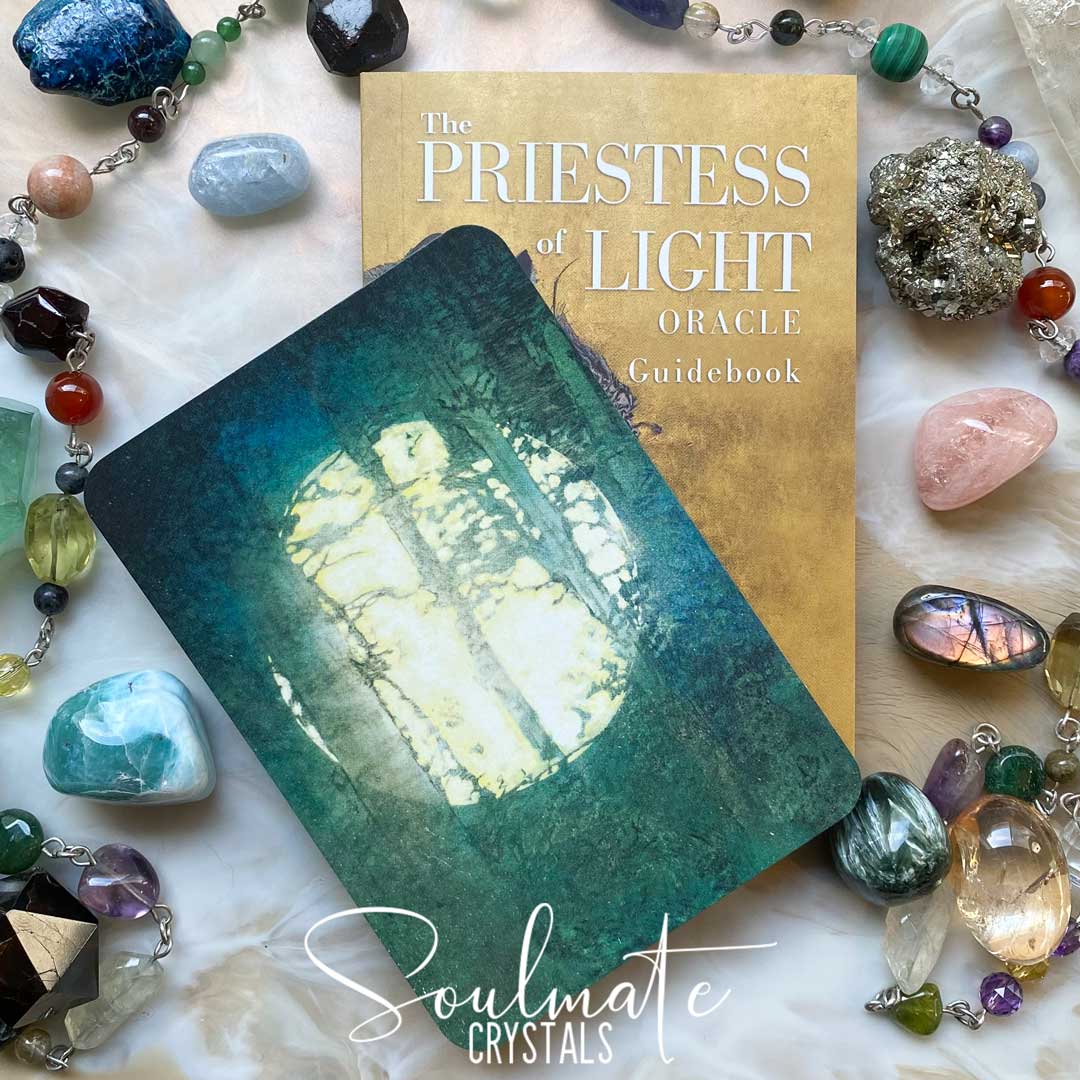 Soulmate Crystals Oracle Card Deck, Priestess of Light Oracle Sandra-Anne Taylor, Kimberly Webber, Printed Oracle Card Deck for Divination, Wisdom, Guidance, Sacred Ritual.