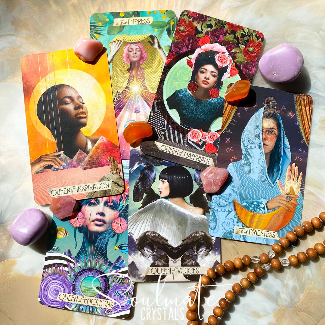 Soulmate Crystals The Muse Tarot Chris Anne, Boxed Set of Tarot Cards for Divination