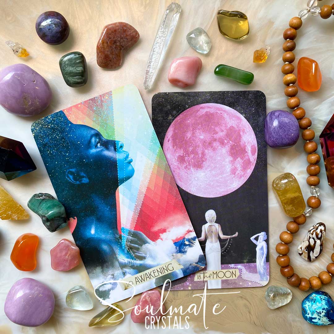 Soulmate Crystals The Muse Tarot Chris Anne, Boxed Set of Tarot Cards for Divination