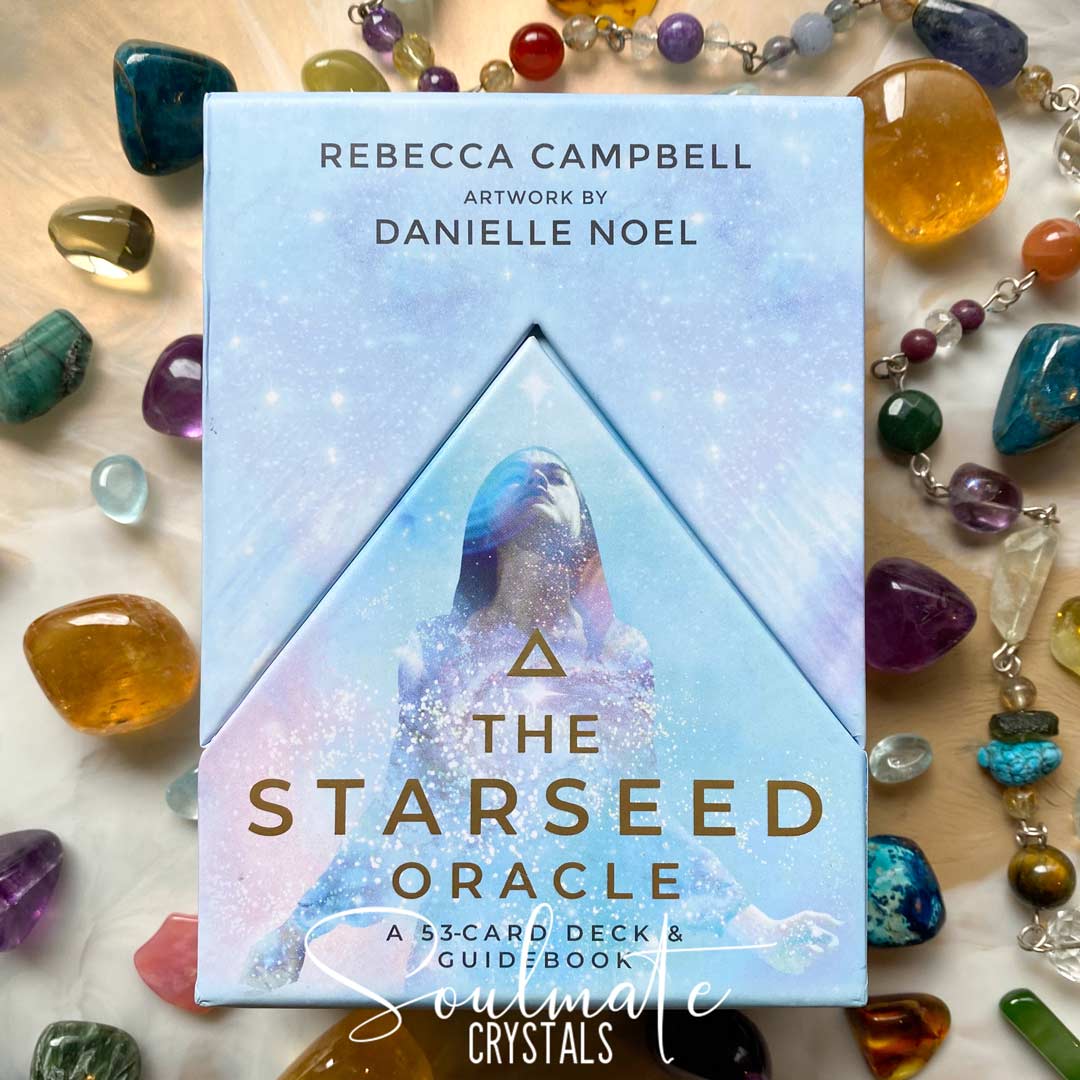 Soulmate Crystals The Starseed Oracle Card Deck Rebecca Campbell, Blue Oracle Card Boxed Set of Cards for Divination