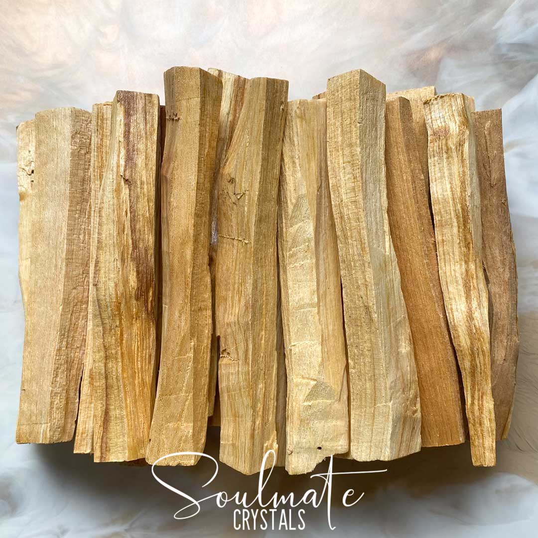 Soulmate Crystals Palo Santo Wood Incense Cleansing Stick, Dried Wood Stick for Smoke Cleansing, Protection and Purification.